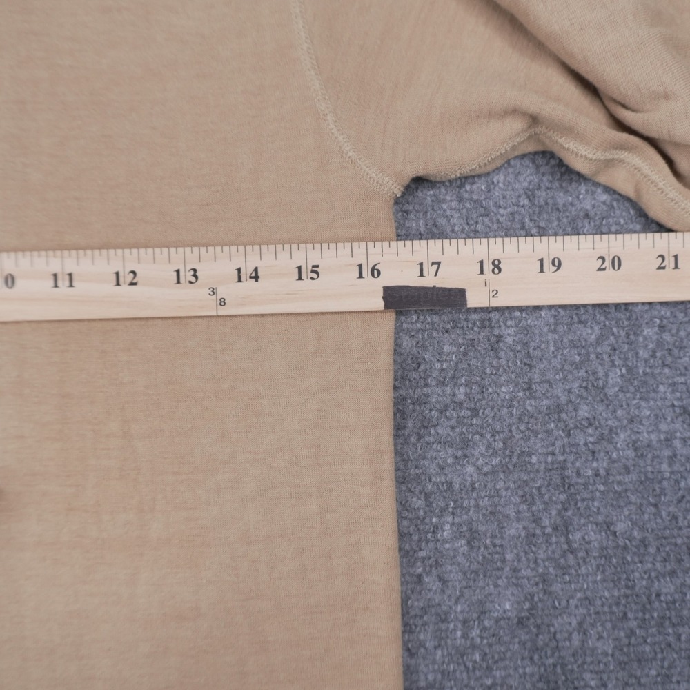 Vintage Duofold Thermal Henley Men M Tan Wool Blend Base Layer Made in USA - Picture 9 of 9
